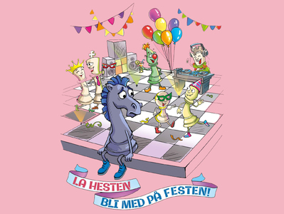 T-skjorte: Hesten på festen